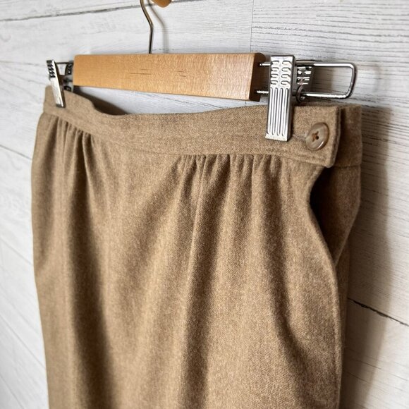 Vintage Pendleton Skirts Womens Size 10 Camel Brown 100% Virgin Wool Midi - Picture 9 of 14